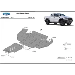 Stalowa osłona silnika, przedniego zderzaka Ford Ranger Raptor (2020-2022)